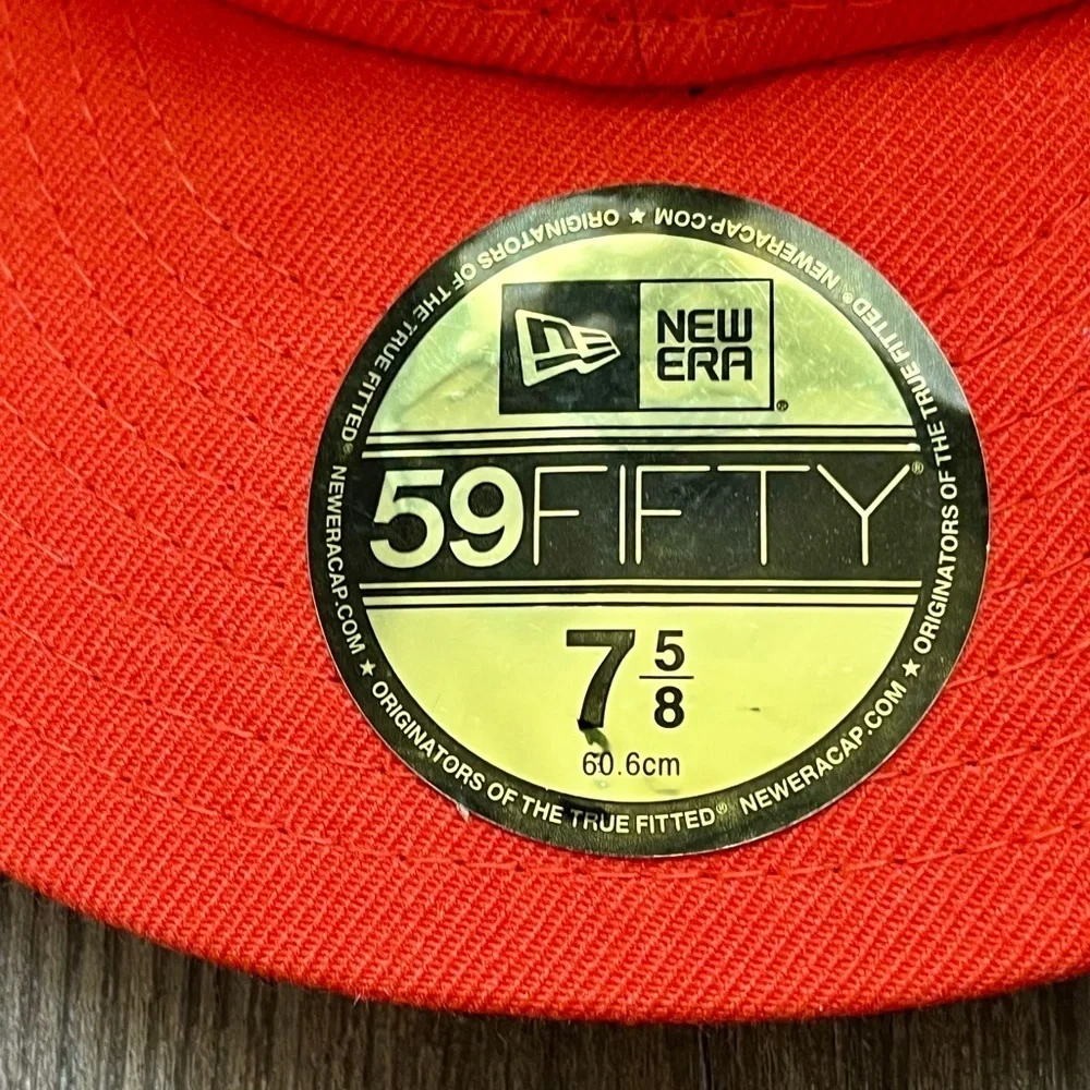 New Era Bright Orange Cap with Green Logo